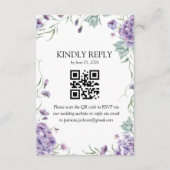 Lila Hydrangea Wasserfarbe UAWG Begleitkarte (Vorderseite)