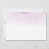 Lila Hydrangea Wasserfarbenes Brautparty Einladung (Rückseite)