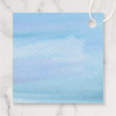 Lila Hydrangea Wasserfarbenhochzeit Geschenkanhänger (Rückseite)