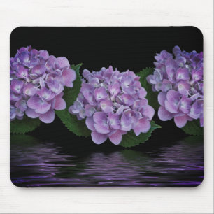 Lila Hydrangea Wasserreflektion Mousepad