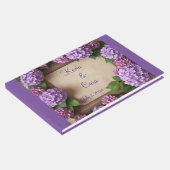 Lila Hydrangea Wedding Gästebuch (Ecke)