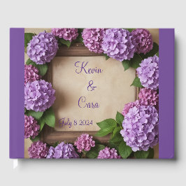 Lila Hydrangea Wedding Gästebuch