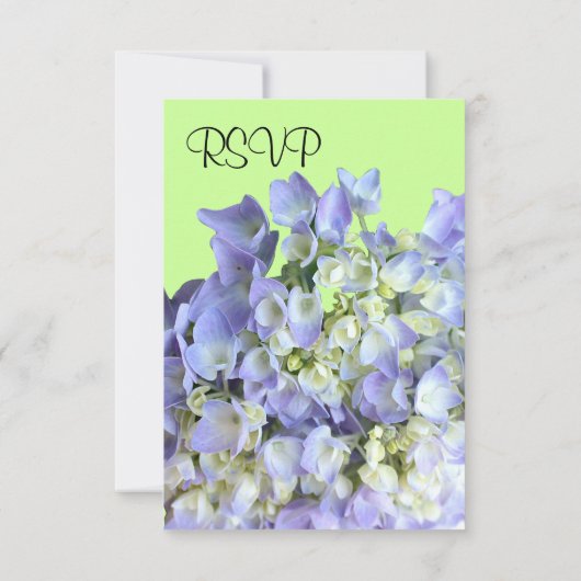 Lila Hydrangea Wedding RSVP (Rückseite)