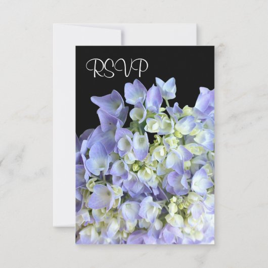Lila Hydrangea Wedding RSVP (Rückseite)