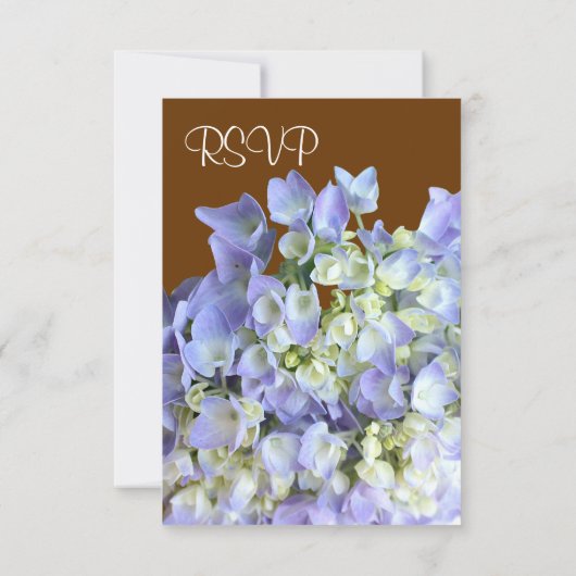 Lila Hydrangea Wedding RSVP (Rückseite)