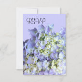Lila Hydrangea Wedding RSVP Karte (Rückseite)