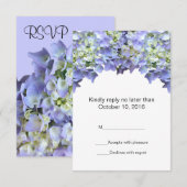 Lila Hydrangea Wedding RSVP Karte (Vorne/Hinten)