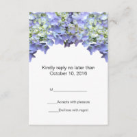 Lila Hydrangea Wedding RSVP