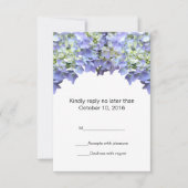 Lila Hydrangea Wedding RSVP Karte (Vorderseite)