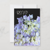 Lila Hydrangea Wedding RSVP Karte (Rückseite)