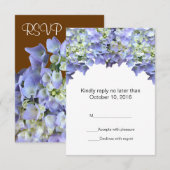 Lila Hydrangea Wedding RSVP Karte (Vorne/Hinten)