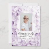 Lila Hydrangeas-Aquarellfeier Einladung (Vorderseite)