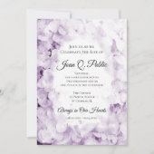 Lila Hydrangeas-Aquarellfeier Einladung (Vorderseite)