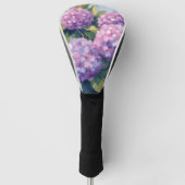 Lila Hydrangeas Aquarellmalerei Golf Headcover (Vorderseite)