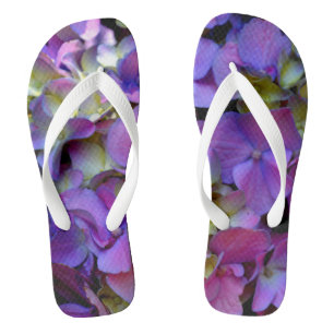 Lila Hydrangeas Badesandalen