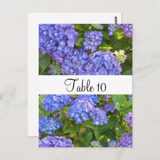 Lila Hydrangeas-Besondere Anlass-Tafel Postkarte (Vorne/Hinten)