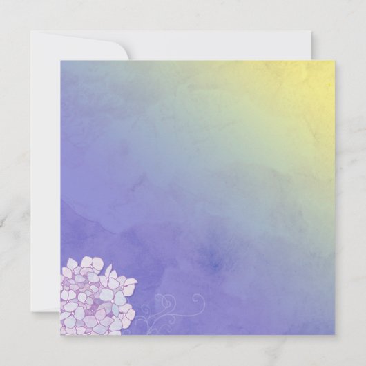 Lila Hydrangeas Brautparty Tee Party Einladung (Rückseite)