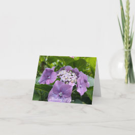 Lila Hydrangeas Denken Sie an Sie Karte