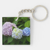 lila Hydrangeas der Braut Schlüsselanhänger (Rückseite)