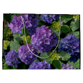 Lila Hydrangeas Große Geschenktüte (Rückseite)