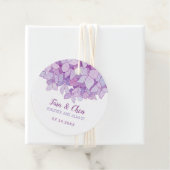 Lila Hydrangeas-Hochzeit Geschenkanhänger (Beispiel)