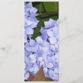 Lila Hydrangeas-Hochzeitkarte Menükarte (Rückseite)