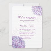 Lila Hydrangeas-Hochzeitspartei Einladung (Vorderseite)