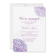 Lila Hydrangeas-Hochzeitspartei