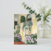 Lila Hydrangeas in voller Blüte Postkarte (Stehend Vorderseite)