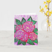 Lila Hydrangeas Karte (Gelbe Blume)
