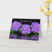 Lila Hydrangeas Karte (Gelbe Blume)