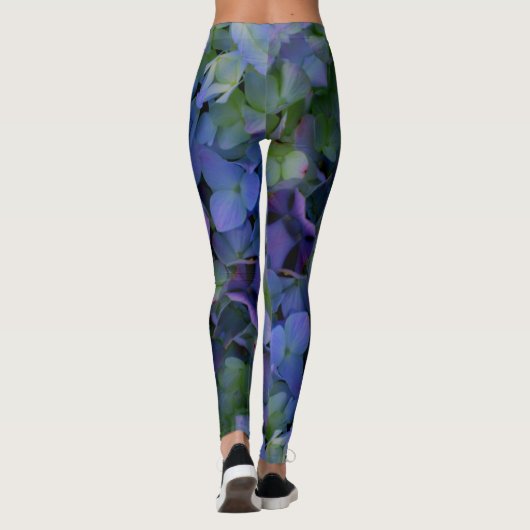lila Hydrangeas Leggings (Rückseite)