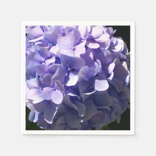 Lila Hydrangeas-Lila-Blumen Serviette (Vorderseite)