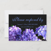 Lila Hydrangeas magenta violette Blumen uAwg Save The Date (Vorderseite)