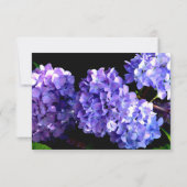 Lila Hydrangeas magenta violette Blumen uAwg Save The Date (Rückseite)