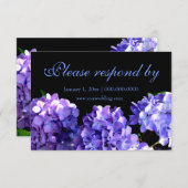 Lila Hydrangeas magenta violette Blumen uAwg Save The Date (Vorne/Hinten)