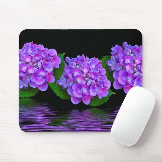 Lila Hydrangeas Mousepad (Mit Mouse)