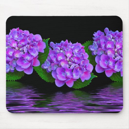 Lila Hydrangeas Mousepad (Vorne)