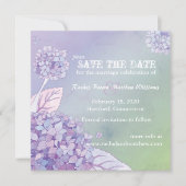 Lila Hydrangeas Ombre Wedding speichern das Datum Save The Date (Vorderseite)