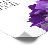 Lila Hydrangeas-Seekartenplakette Poster (Ecke)