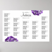 Lila Hydrangeas-Seekartenplakette Poster (Vorne)