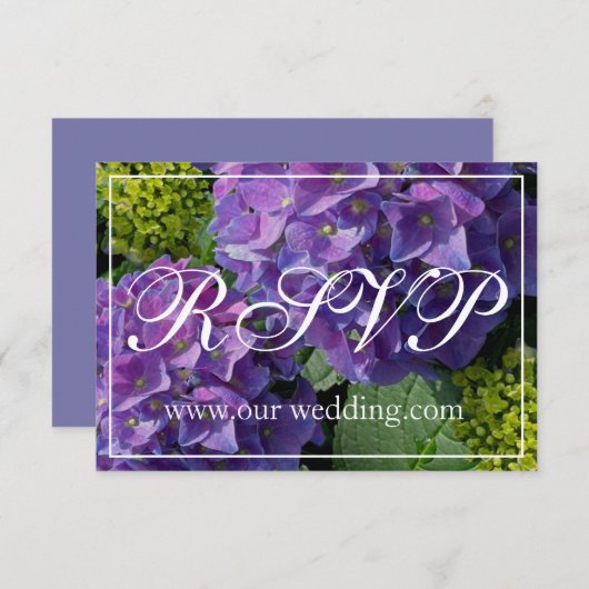 Lila Hydrangeas-uAwg Save The Date (Vorne/Hinten)