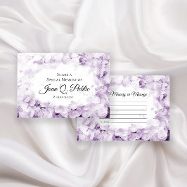 Lila Hydrangeas Wasserfarbe Gedächtnisbeerdigung t Mitteilungskarte