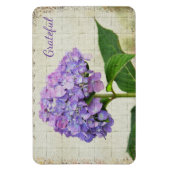 Lila Hydrangee Dankbarkeit Magnet (Vertikal)