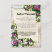 Lila Hydrangee und Maßnahmen zur Sicherung der Spi Begleitkarte (Vorderseite)