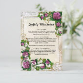 Lila Hydrangee und Maßnahmen zur Sicherung der Spi Begleitkarte (Stehend Vorderseite)