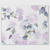 Lila Hydrangetepapier in Aquarellfarbe Geschenkpapier (Flach)