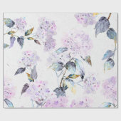 Lila Hydrangetepapier in Aquarellfarbe Geschenkpapier (Flach)