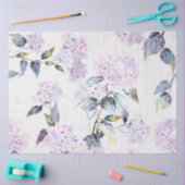 Lila Hydrangetepapier in Aquarellfarbe Seidenpapier (Basteln)