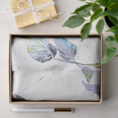 Lila Hydrangetepapier in Aquarellfarbe Seidenpapier (Geschenk)